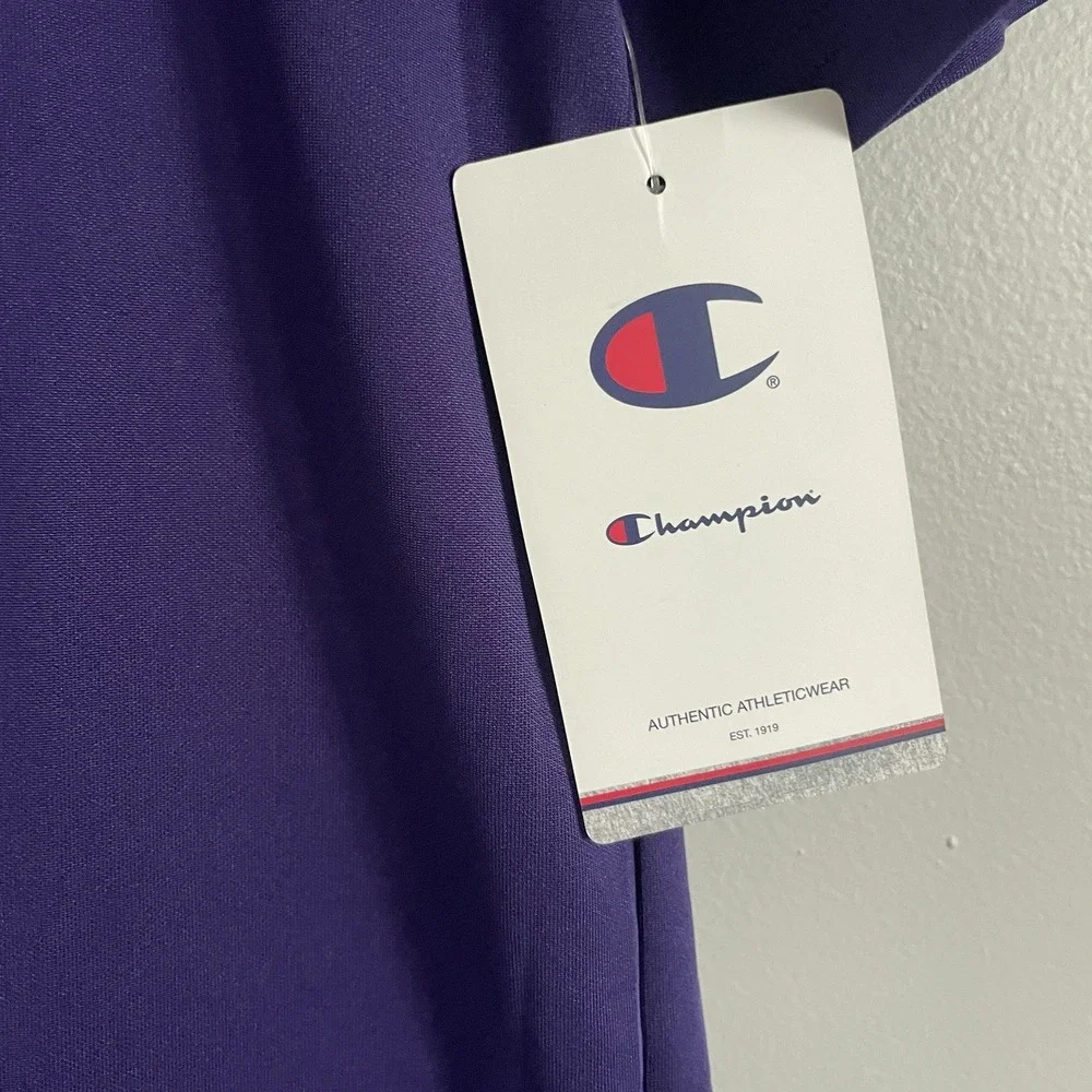 Kansas State KState Golf Polo‎ Shirt Mens Champion Embroidery Logo Purple Medium